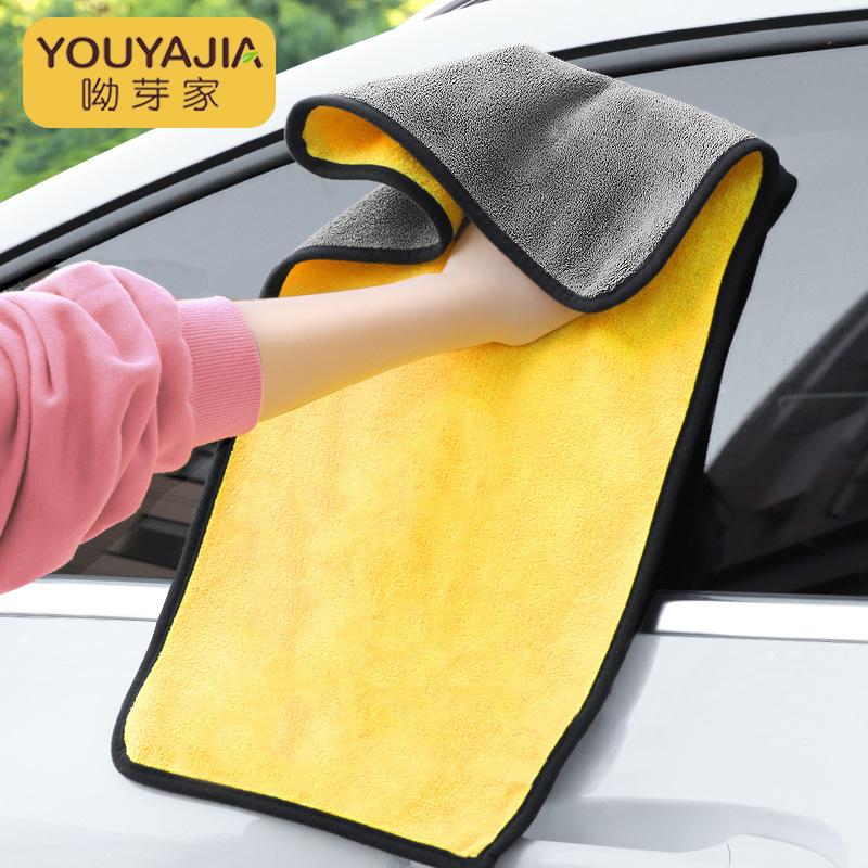 car cleaning cloth coral fce thiened suction car wiper towel lint-free customizable logo interior cleaning car wash towel