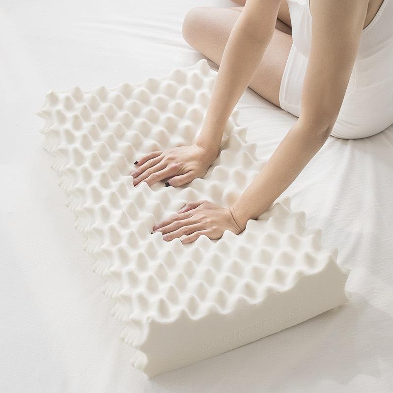 class a 100 latex pillow wholesale natural milk rubber core student dormitory children massage cervical support latex pillow head manufacturer Specification drawing