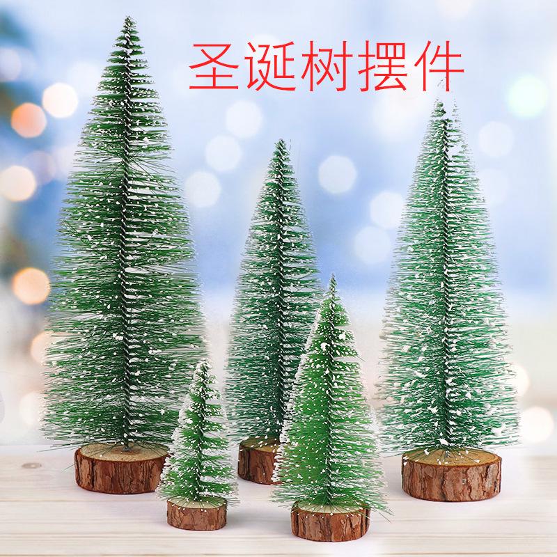 Desktop Small Pine Needle Flocking Christmas Tree Mini Christmas Tree White Cedar Christmas Tree Desktop Decoration