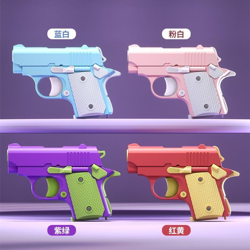 Tiktok Same Gravity Baby Radish Gun Children Decompression Toy Gun 3D Printing Mini Machine Pistol Wholesale