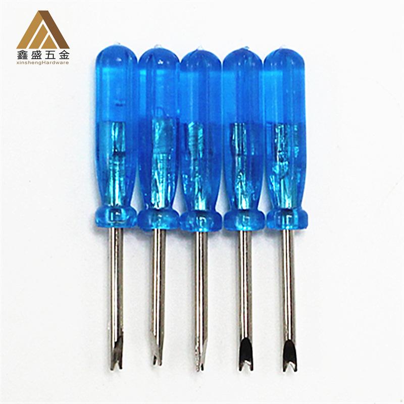 v-type manual repair screwdriver mini u-shaped 2.0mm pry screwdriver blue crystal small screwdriver