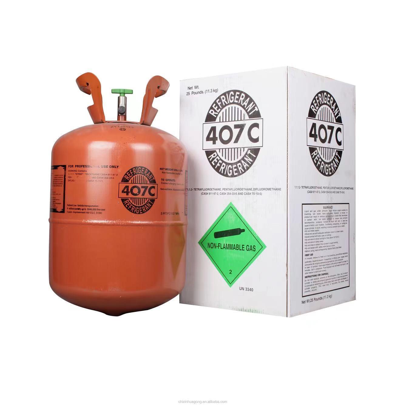factory r407 refrigerant freon air conditioner refrigerant coolants net weight 10.9kg