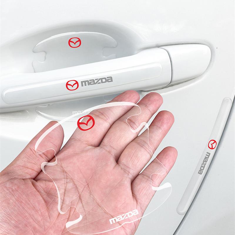 car door bumper strip door border scraper handle sticker car door handle bowl anti-scratch protection sticker decorative invisible see through handle