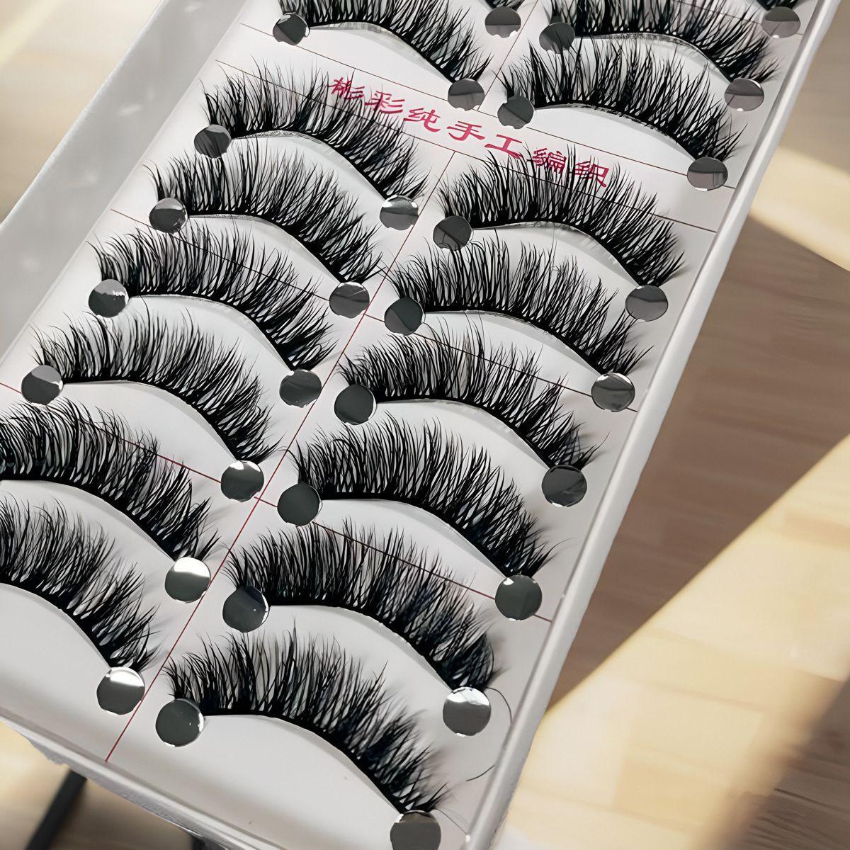 bin color doppler ultrasound thick w024 studio cotton stem false eyelashes 10 pairs student studio bridal makeup artist stage