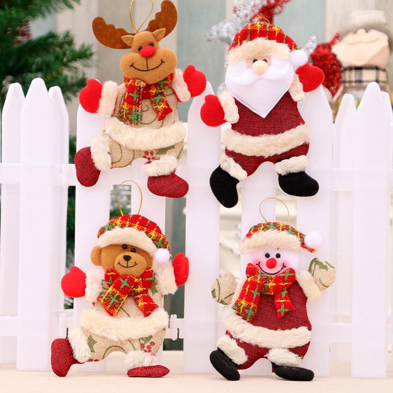 new christmas tree accessories pendant christmas doll christmas decorations dancing fabric doll small pendant gift