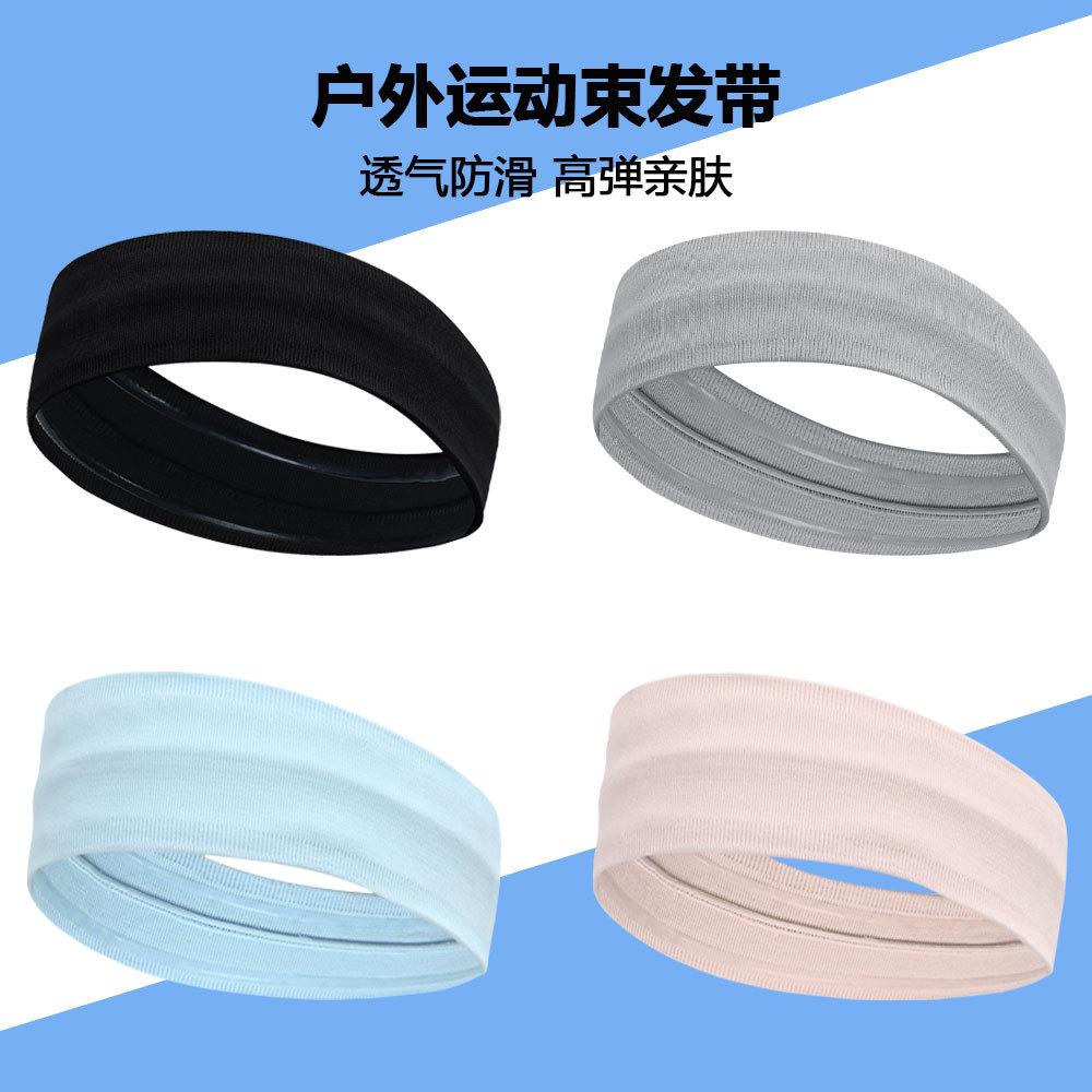 summer outdoor exercise hair band running workout sweat plain anti-sweat band women's non-slip moisture-absorbing quick-drying silicone hair band