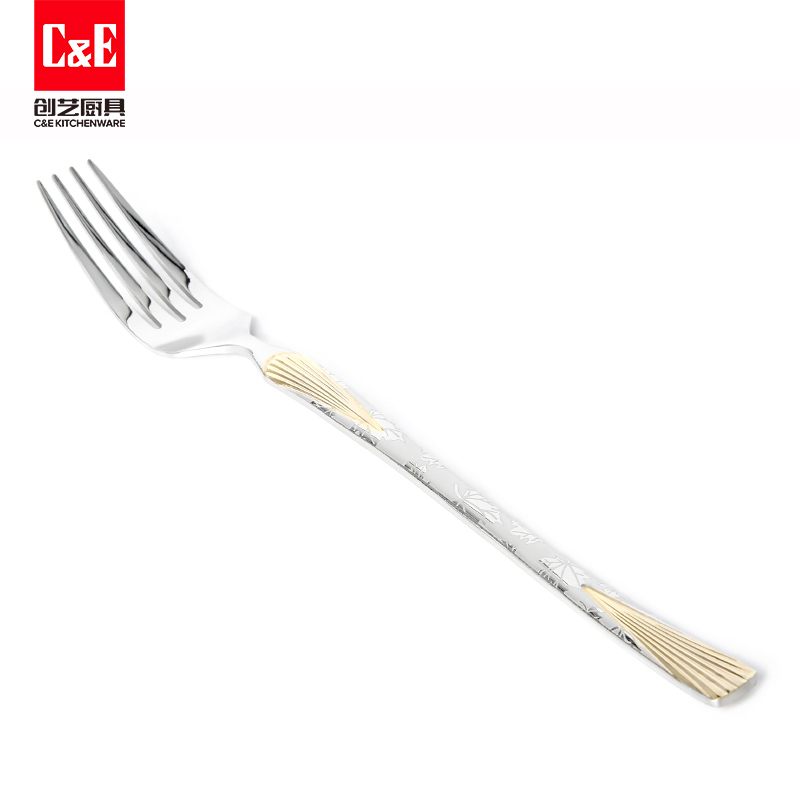 C&E Creative 6-piece set of knives, forks, spoons, stainless steel steak knives, dessert spoons, salad forks, tableware, restaurants, hotels, home use Specification image