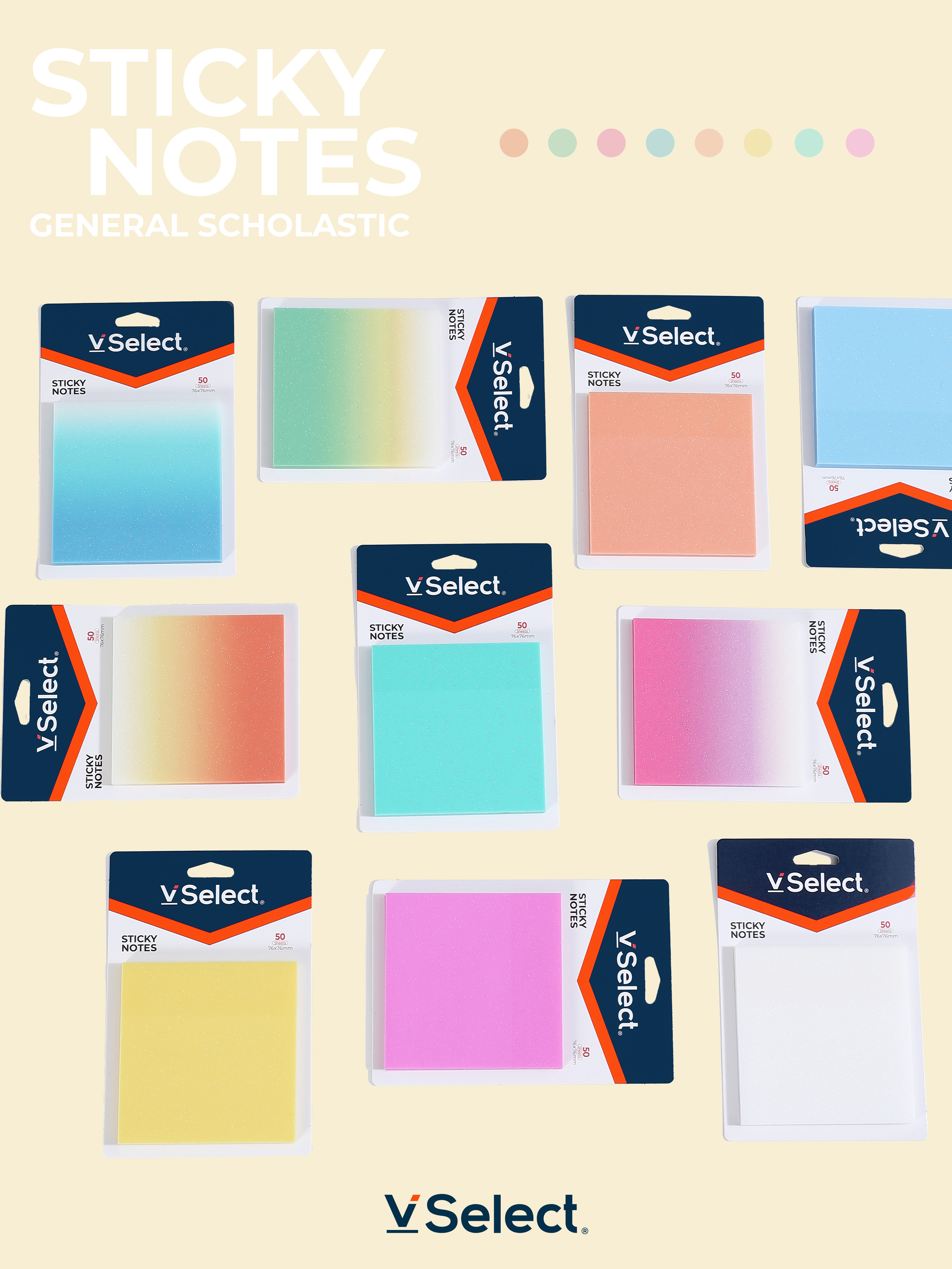 Sticky notes 127*76mm, fluorescent 5-color, 100 pieces, for export only, minimum order quantity one box details Picture