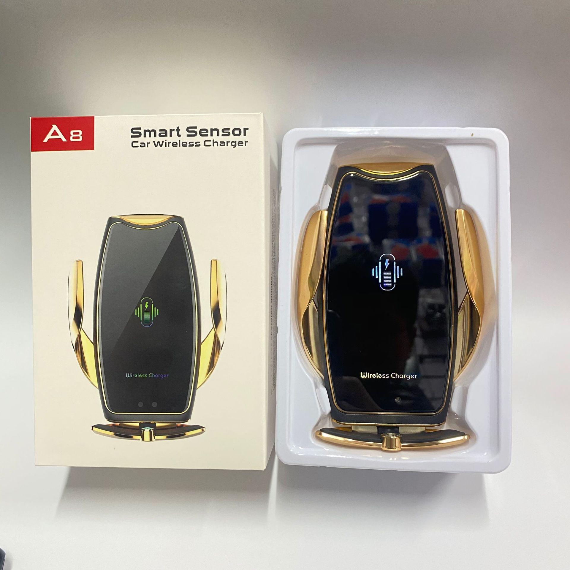 car charger wireless charging mobile phone holder induction opening and closing car navigation a8 mobile phone holder