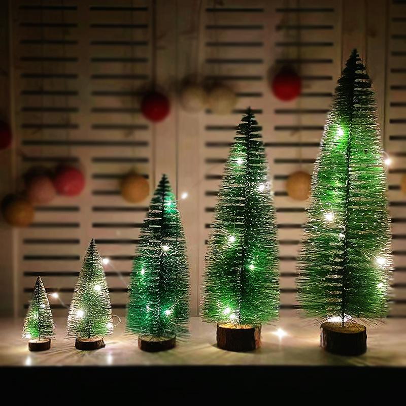 mini christmas tree desktop decoration diy pine needle christmas decoration christmas white cedar christmas tree toys