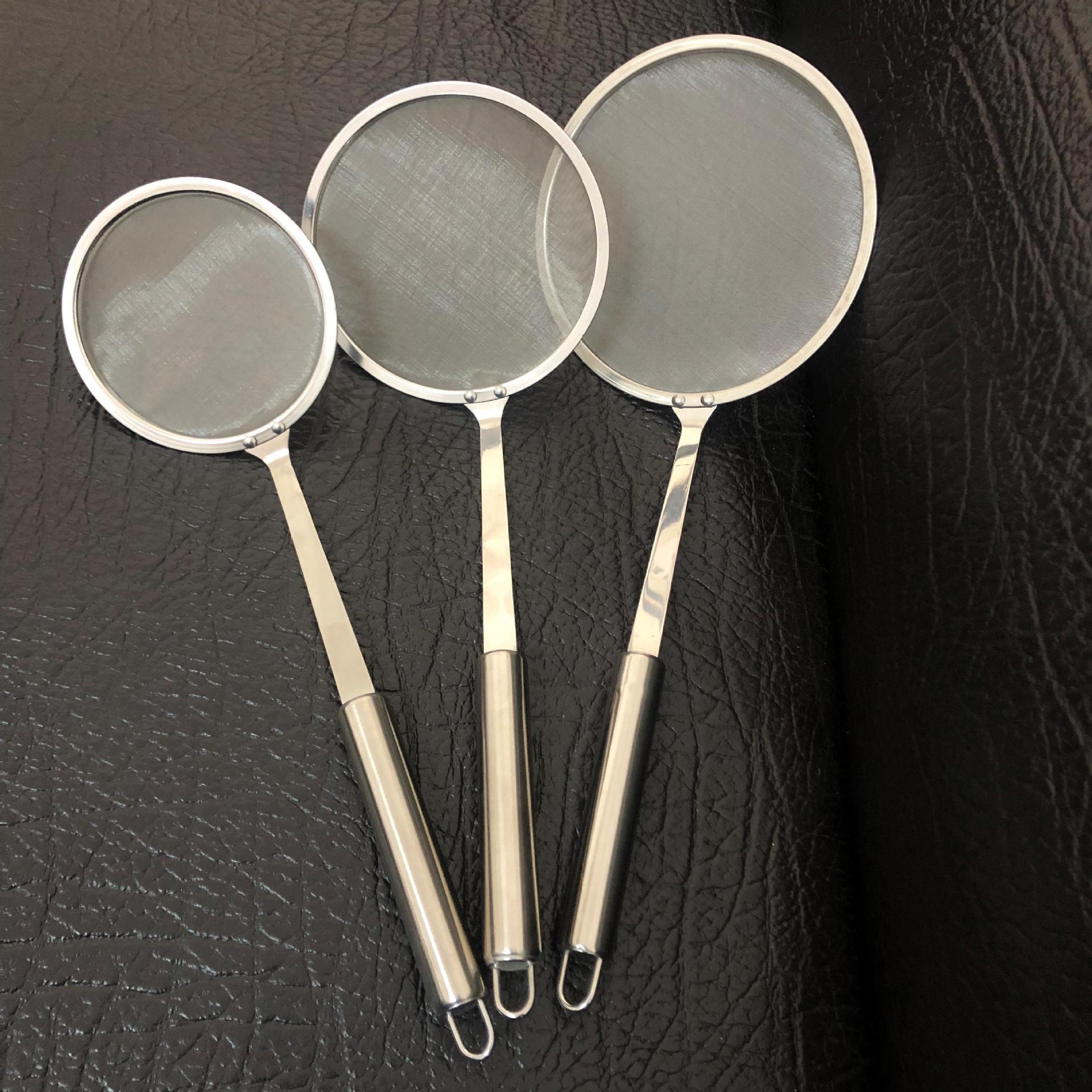 jujiajia stainless steel soy milk filter small strainer ultra-fine removing oil residue oil filter mesh sieve kitchen strainer strainer