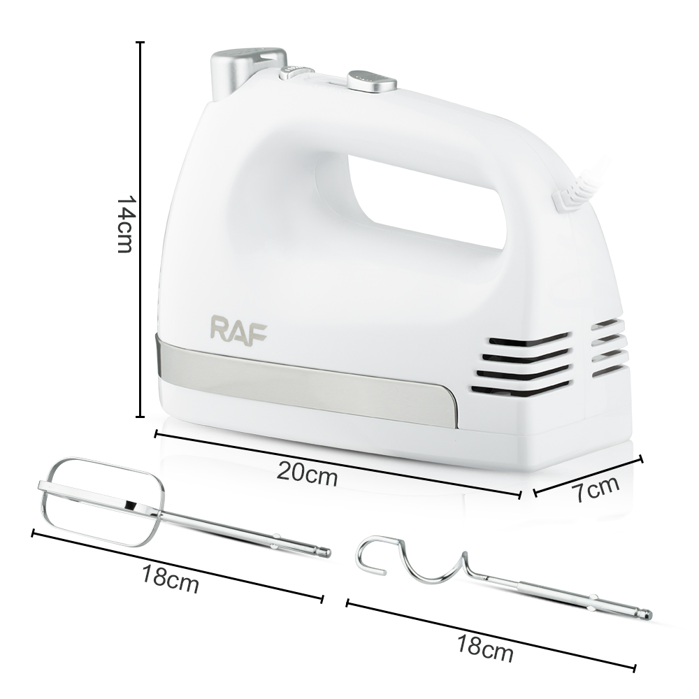 RAF European standard electric egg beater, household handheld high-power egg beater and dough baking mixer Specification image