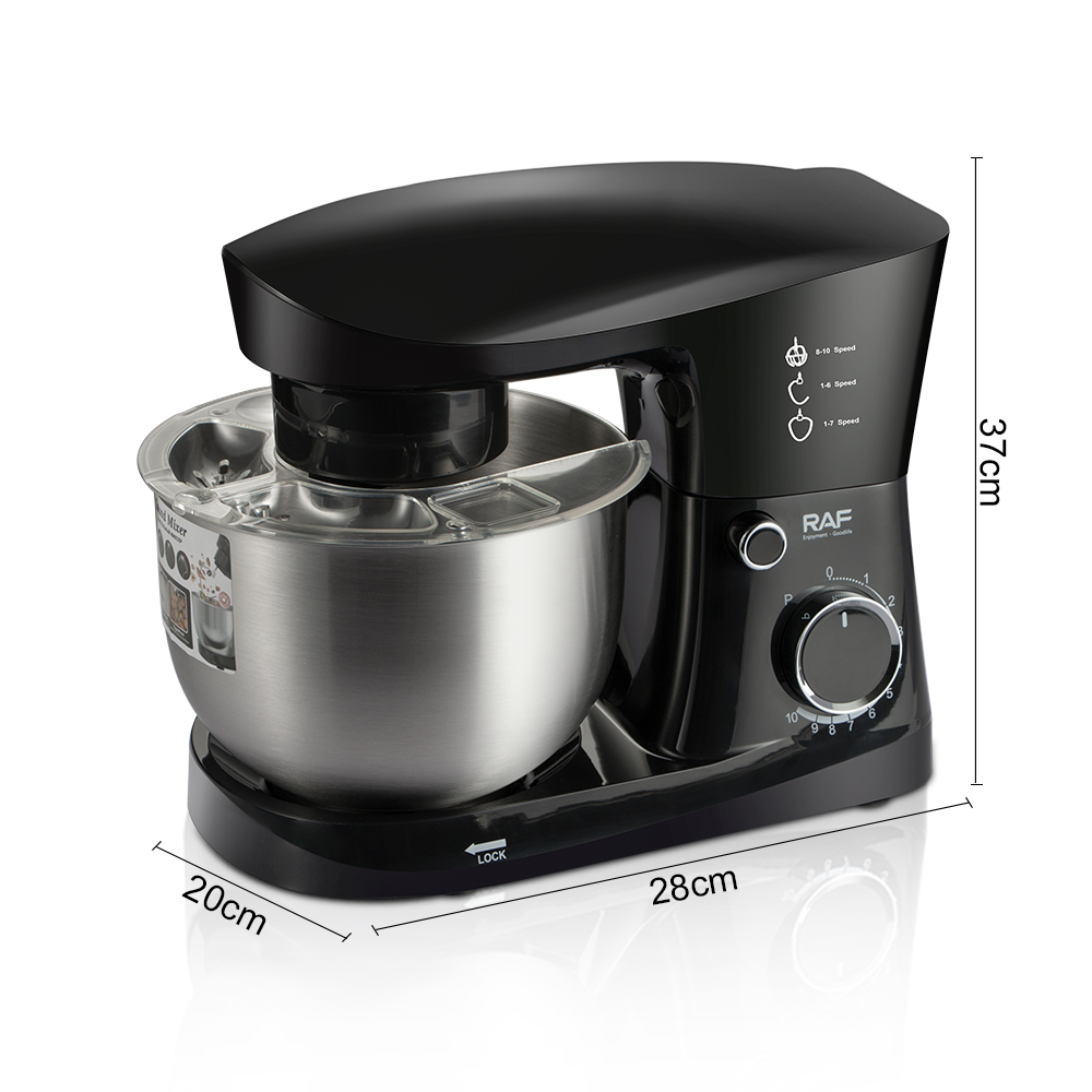 RAF European standard cross-border chef machine, dough mixer, fully automatic household small multi-functional egg whipping and dough kneading, 4.0L Specification image