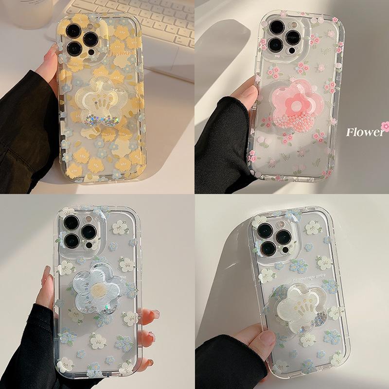 suitable for iphone 13 phone case apple 15promax mobile phone case summer 14 transparent floral shell high sense 12
