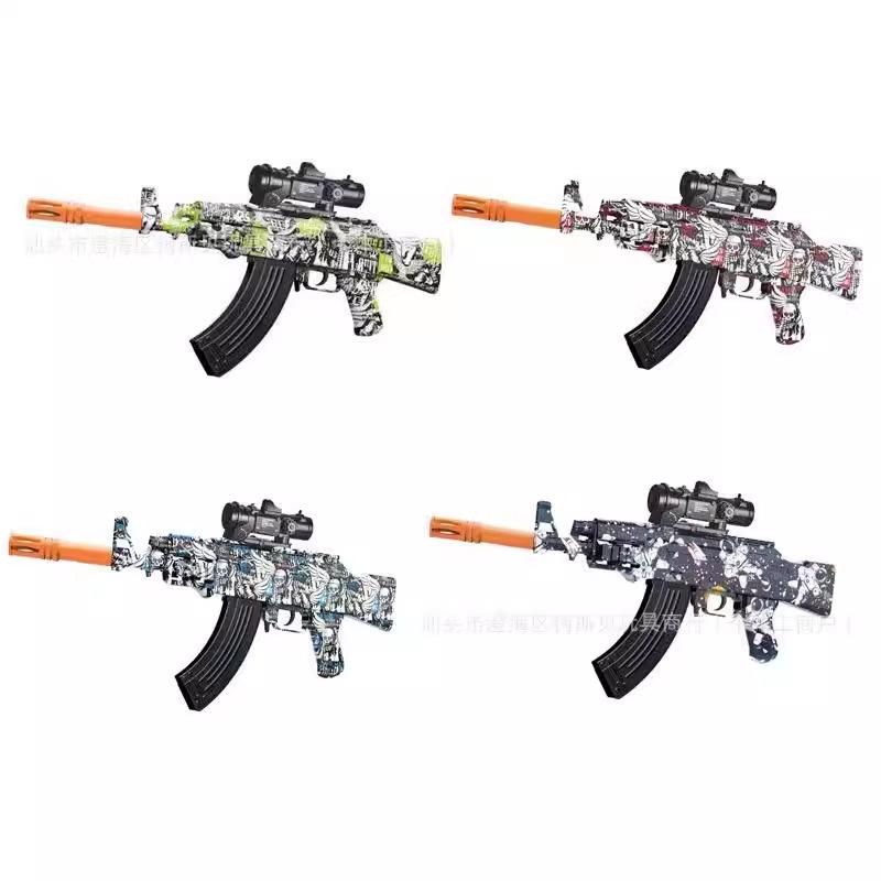 cross-border aks74u amt amazon gel blaster electric crystal toy gun boy graffiti batch