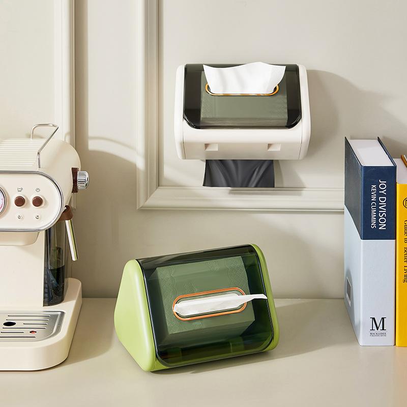 simple and light luxury home tissue box bathroom kitchen tissue garbage bag multifunctional storage box desktop tissue box