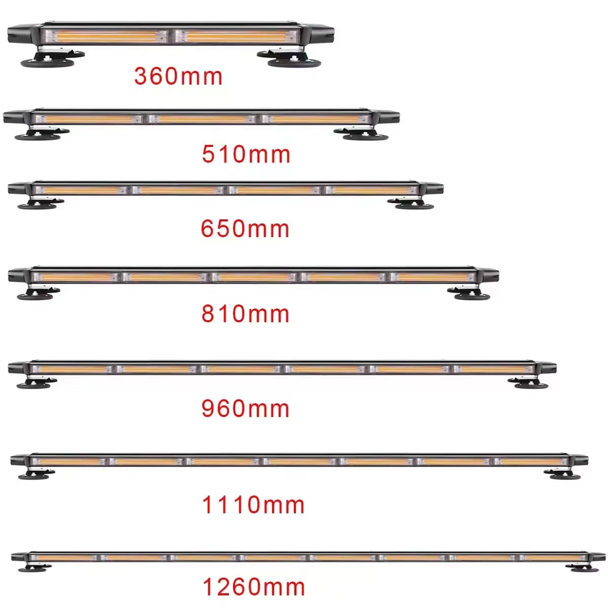Automotive LED flashing lights, warning lights, magnetic attraction, 4-sided alarm lights, stroboscopic flashing obstacle lights, export version Specification drawing