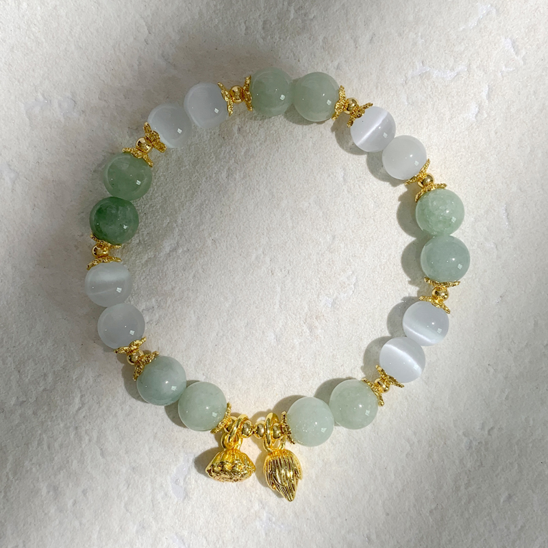 碧玉玉髓手链原创男女款黄玉髓手串高级感甜美小清新简约现货批发甜美批发地摊