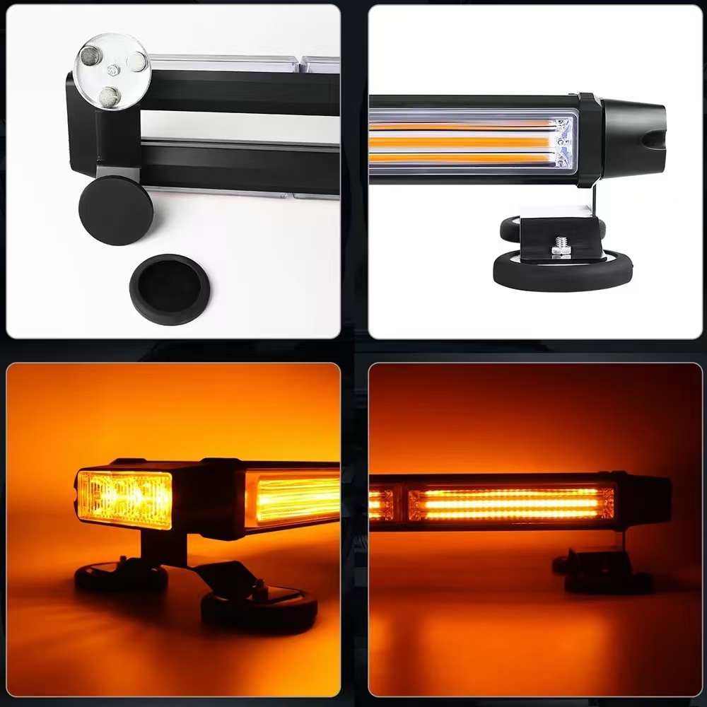 Automotive LED flashing lights, warning lights, magnetic attraction, 4-sided alarm lights, stroboscopic flashing obstacle lights, export version details Picture