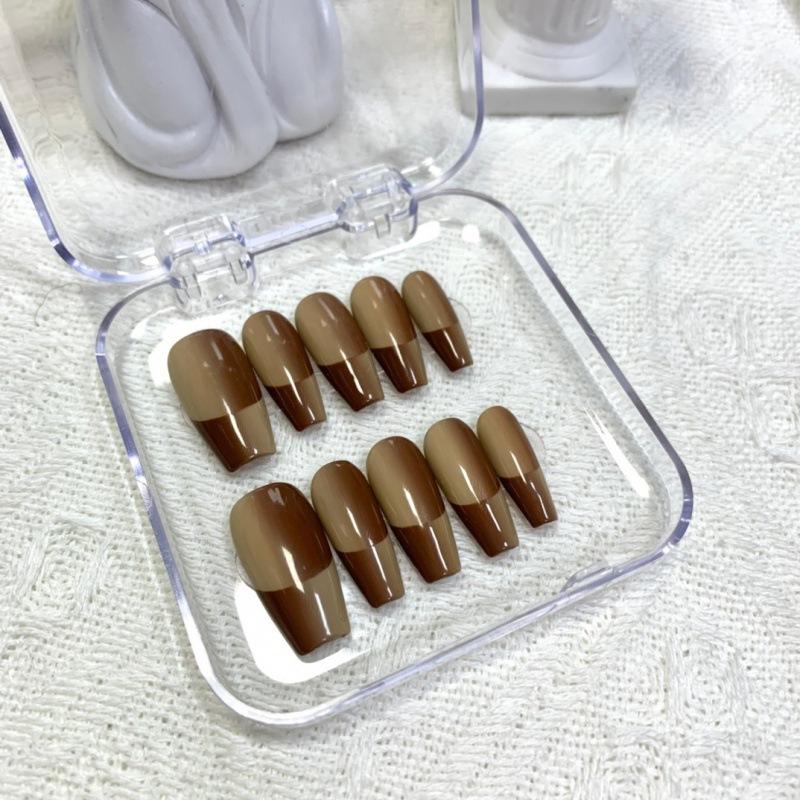 handmade wear nail uv nail cat's eye mid-length 2023 new internet hot finished wearable nail art