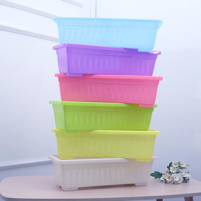 planting basin balcony family vegetable flower pot household plastic planting basin rectangular vegetable planting strawberry planting pot