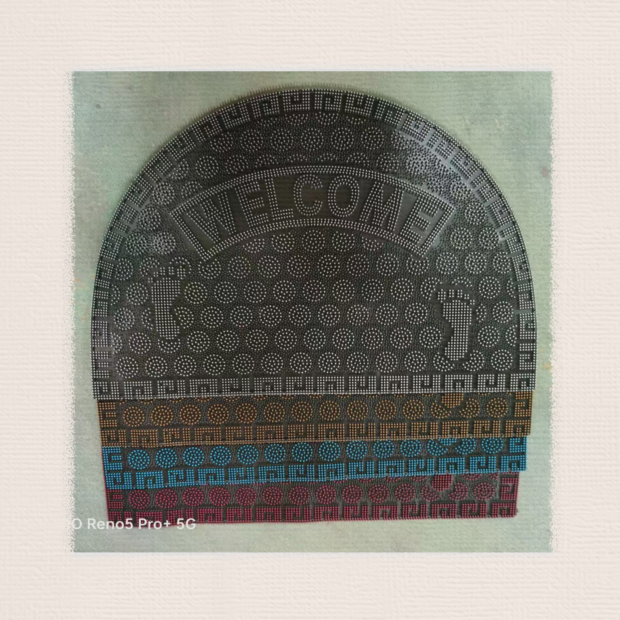 PVC mat square/semi-circular door mat, kitchen waterproof mat, bathroom mat, anti-slip mat, injection molded welcome floor mat, size 45*75cm, mixed with regular 4-5 colors Application Scenario