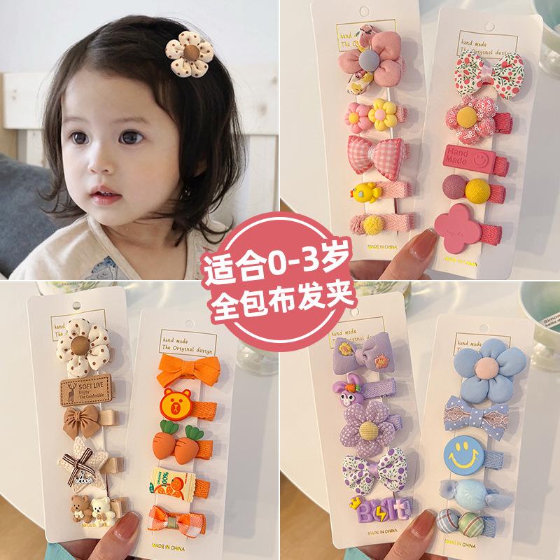 girls' baby cloth wrapper barrettes baby does not hurt hair cute super cute hairclip children infants hairpin