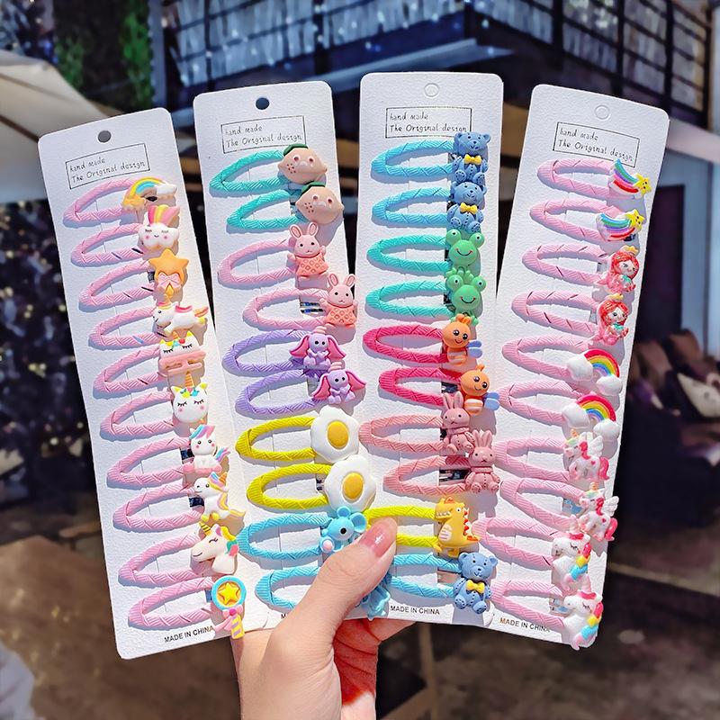 Children's Cloth Barrettes Korean Style Cute Baby Hair Clip Broken Hair Little Clip BB Clip Cartoon Edge Clip Hair Accessories