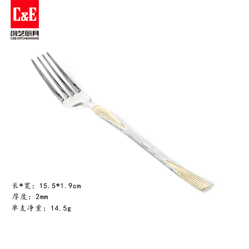 C&E Creative 6-piece set of knives, forks, spoons, stainless steel steak knives, dessert spoons, salad forks, tableware, restaurants, hotels, home use pic 4