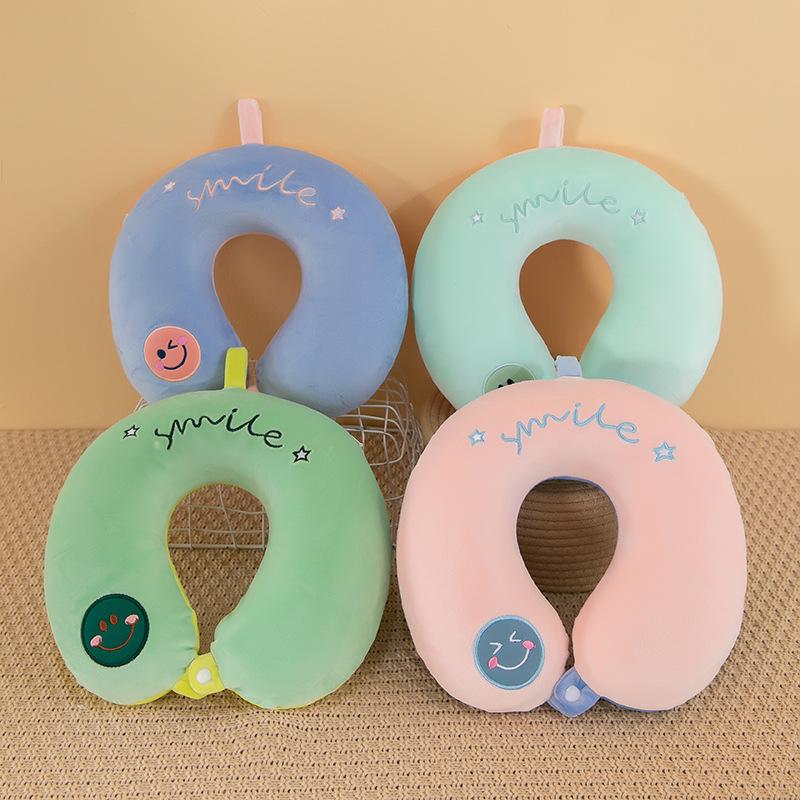 factory wholesale cartoon neck pillow u-shape pillow slow rebound memory foam u-shaped car pillow office nap traveling pillow