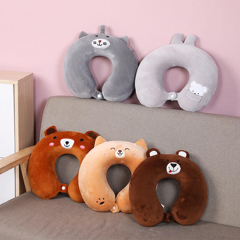 spot cartoon animal u-shaped pillow travel men and women cartoon cute neck animal u-shaped pillow neck pillow cervical pillow