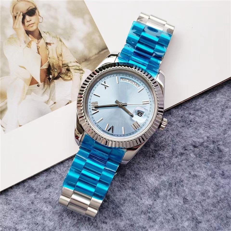 dual calendar watch log watch men's watch automatic mechanical watch mechanical watch fine waterproof watch with steel strap men