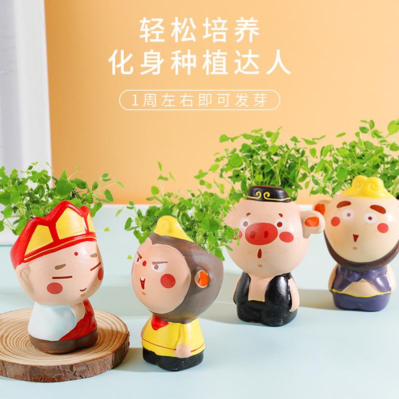indoor mini pot plant journey to the west green plant desktop hydroponic students & school graduation creative gift small prize