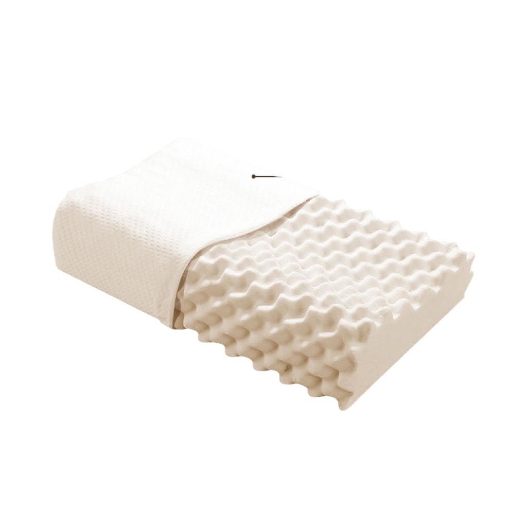 class a 100 latex pillow wholesale natural milk rubber core student dormitory children massage cervical support latex pillow head manufacturer Item Picture