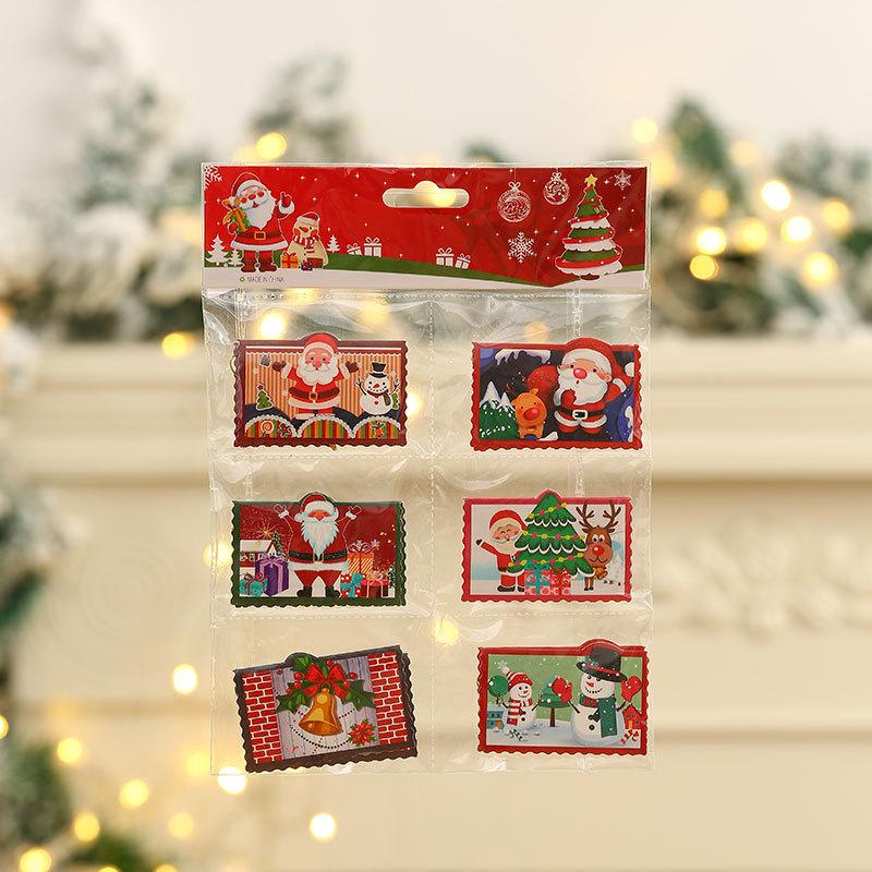 christmas greeting card set christmas congratulations blessing card christmas tree wishing card greeting card small pendant 12 pieces