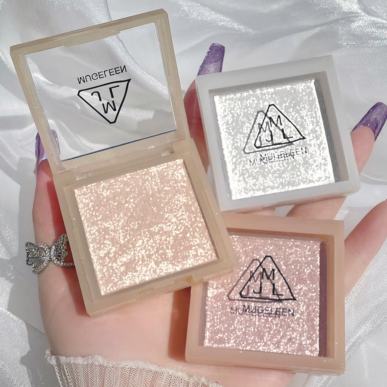 muge leen transparent water light sense high light clear broken blusher repair makeup palette brightening thin and glittering affordable science