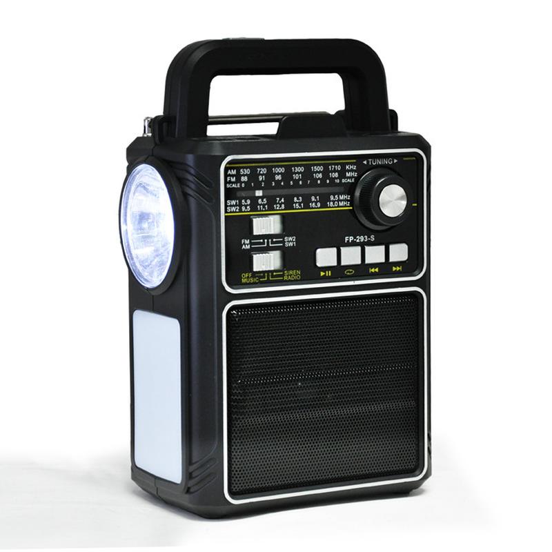 outdoor camping light fp-293-s rechargeable fm radio emergency radio portable solar radio