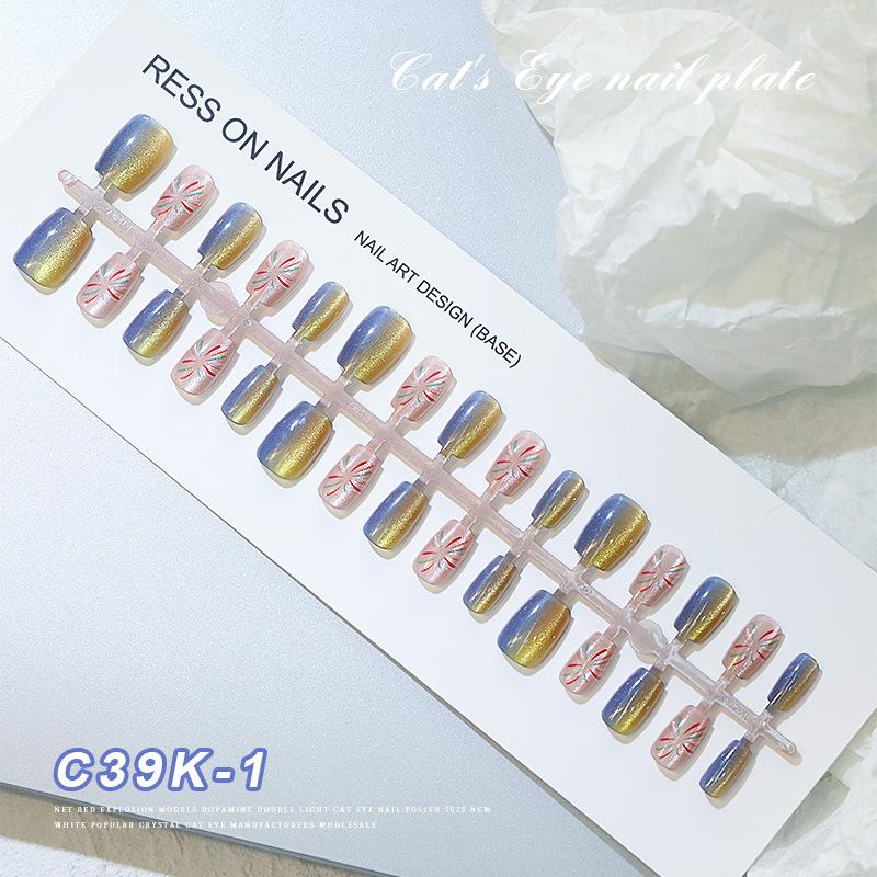 dynamic purple blue fireworks eye wear nail wide light small bulb eye wear nail hand-made advanced 30 pieces net red