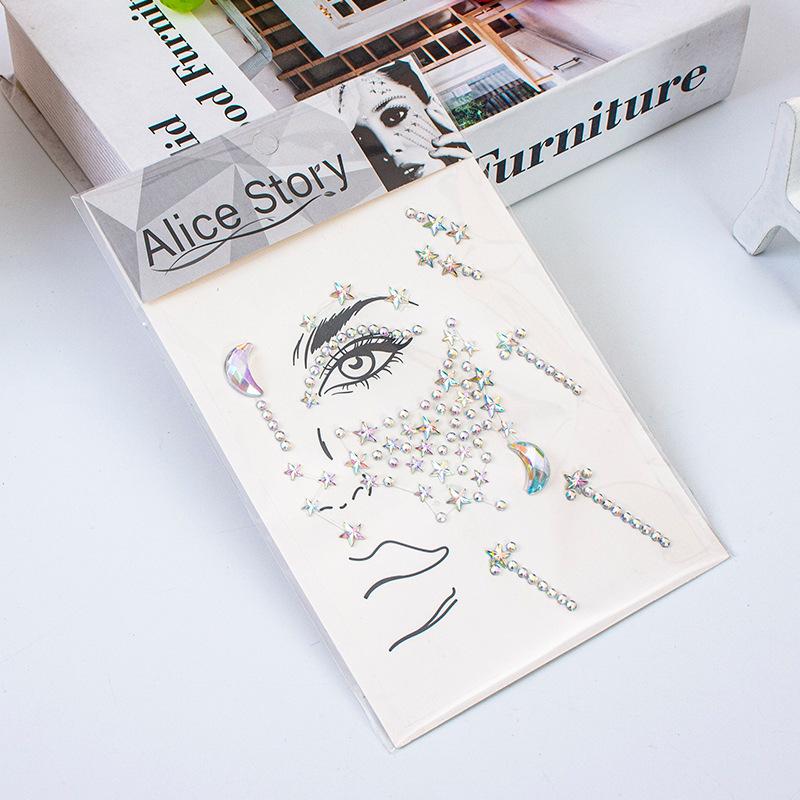 Meteor Acrylic Phone Jewery More Sizes Eyebrow Face Diamond Makeup Rhinestone Face Decoration Tear Diamond Color Eye Makeup Stiing Diamond
