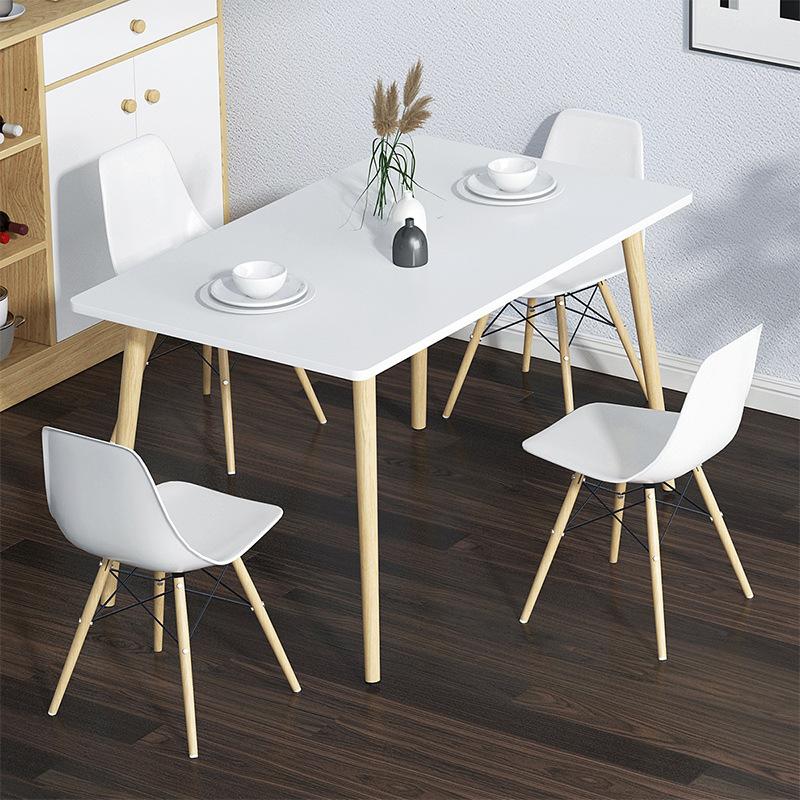 lrca dining table household small apartment simple table rectangular nordic solid wood leg dining table living room practical dining table Specification drawing