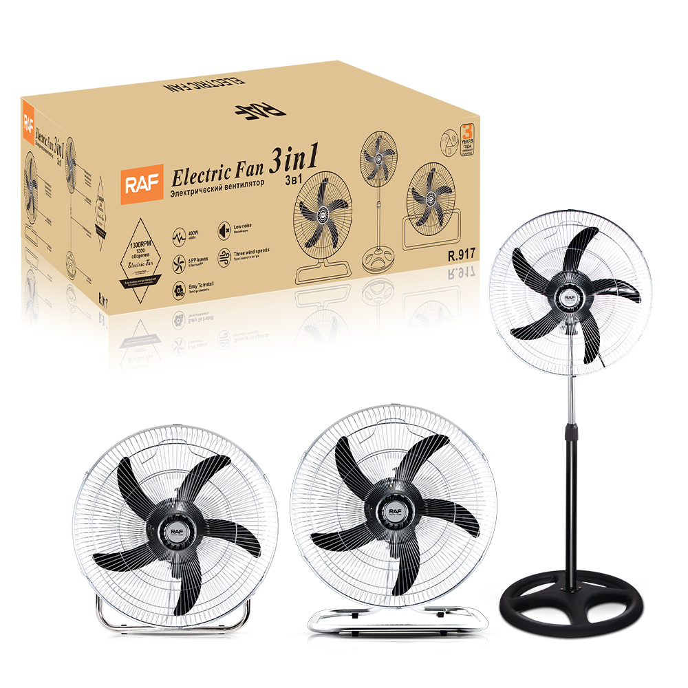 RAF Cross-border European standard electric fan, three-in-one household floor fan, circulating fan, vertical floor fan, turbine 3-blade electric fan pic 5