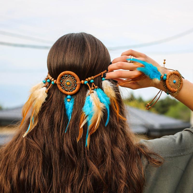 Special Offer New Feather Hair Band Headband Hair Accessories, dream Catcher Series Hair Band Headdress