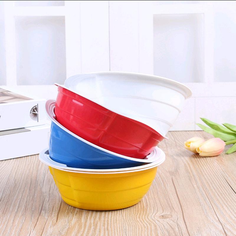 foreign trade 6-inch plastic bowl disposal plastic bowl plastic bowl monochrome party bowl party package ps hard plastic double-ear bowl