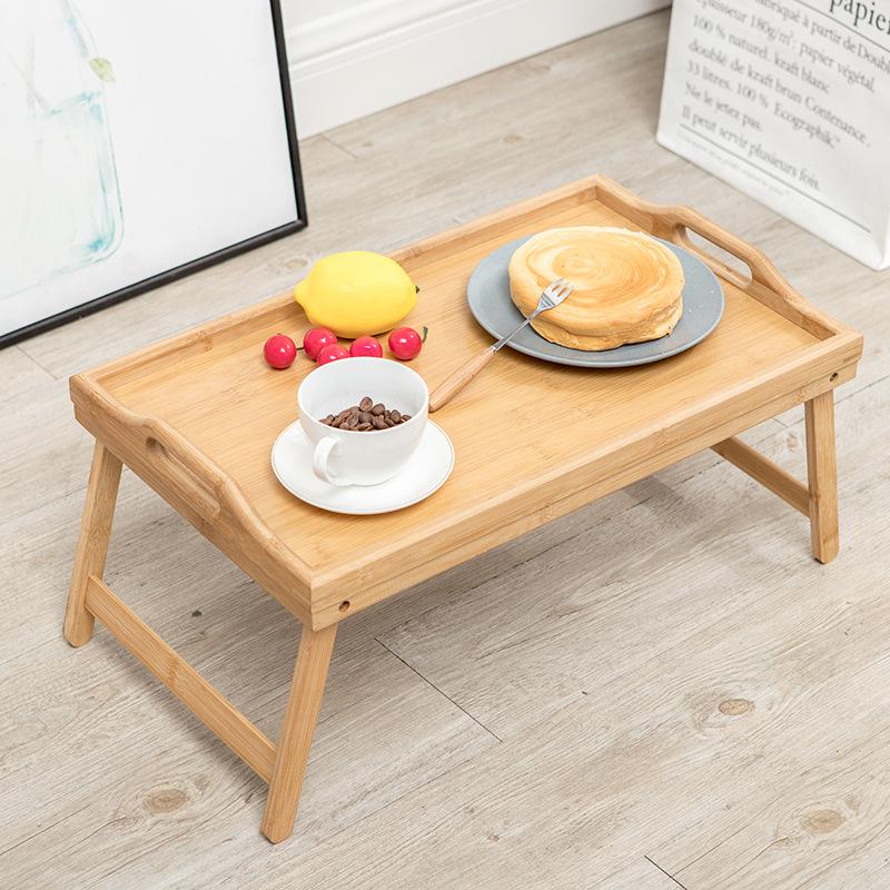 lazy folding table multi-functional bamboo tray household bedroom wooden tray bamboo simple computer small table wholesale