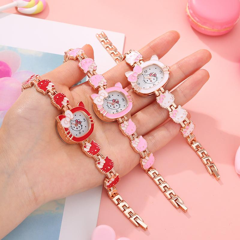 2023 korean style student children watch steel belt  cute watch women's bracelet electronic quartz watch