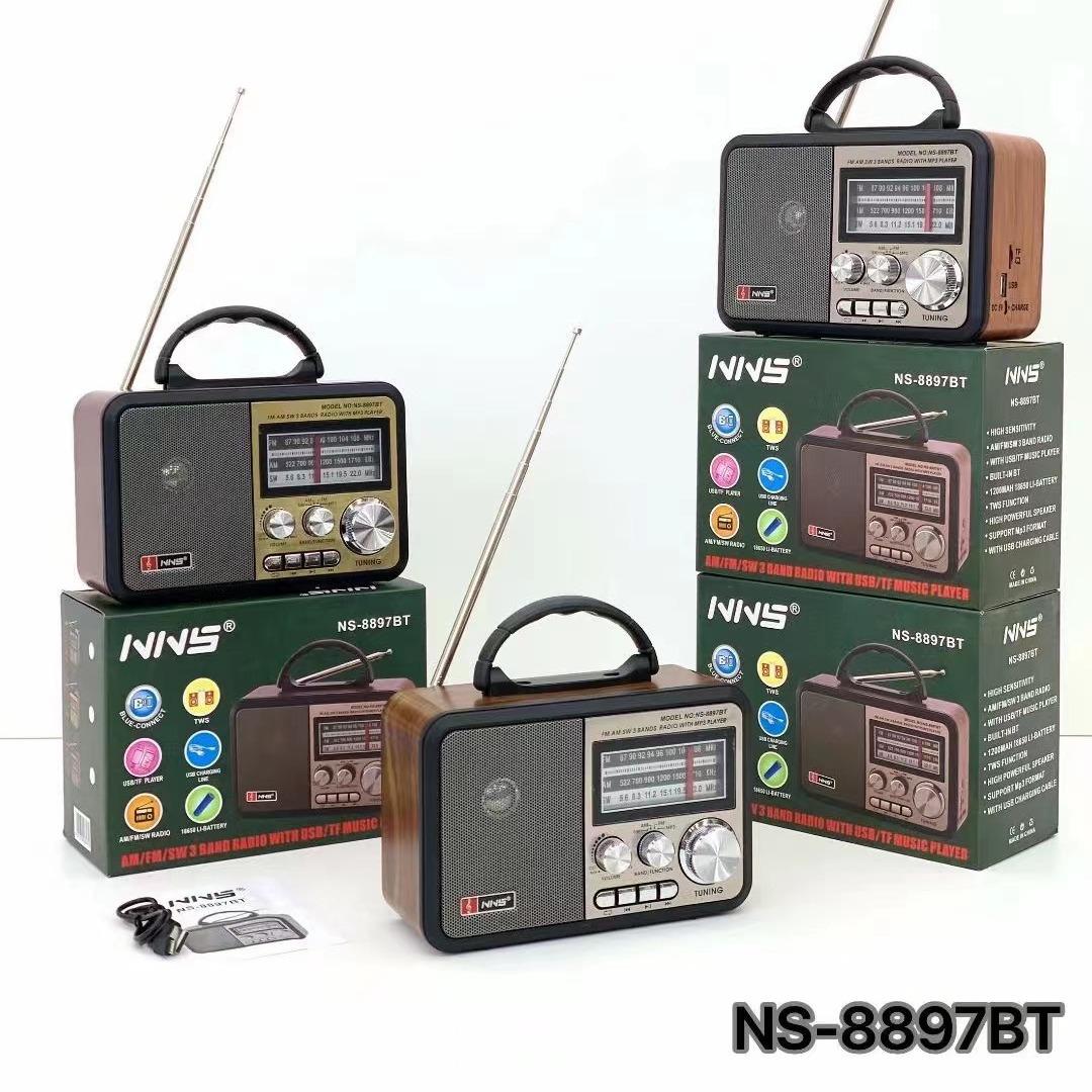 new retro portable creative bluetooth speaker portable outdoor radio subwoofer with antenna portable speaker