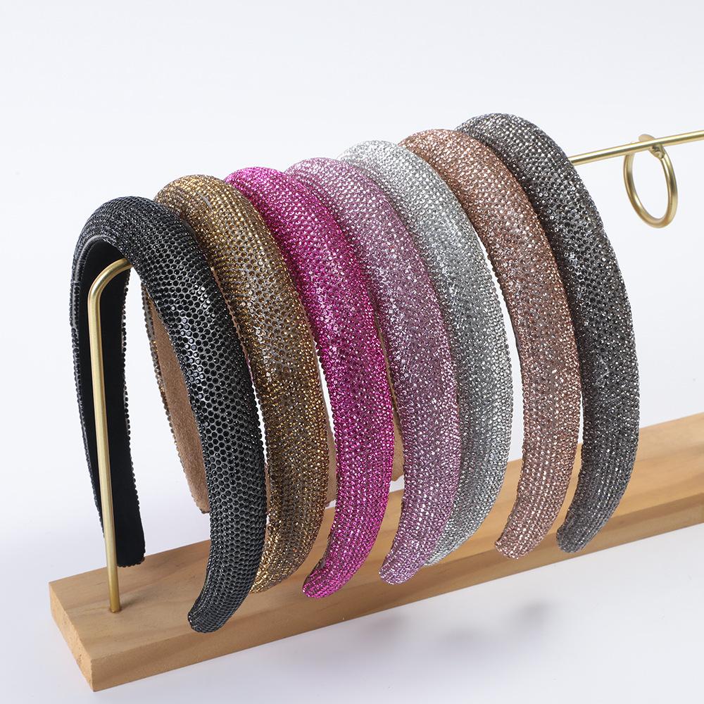 shiny rhinestone korean style korean sweet headband adult headdress comfortable headband net red hair band light luxury hair accessories