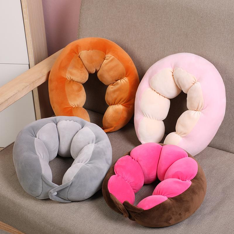 new creative u-shaped pillow cartoon cute caterpillar u-shaped pillow travel automotive headrest u-shaped nap pillow wholesale