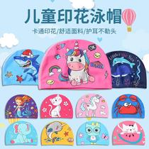 cross-border children's swimming cap cute cartoon boys and girls swimming cloth cap child baby earflaps head-wrapping cloth swim cap wholesale
