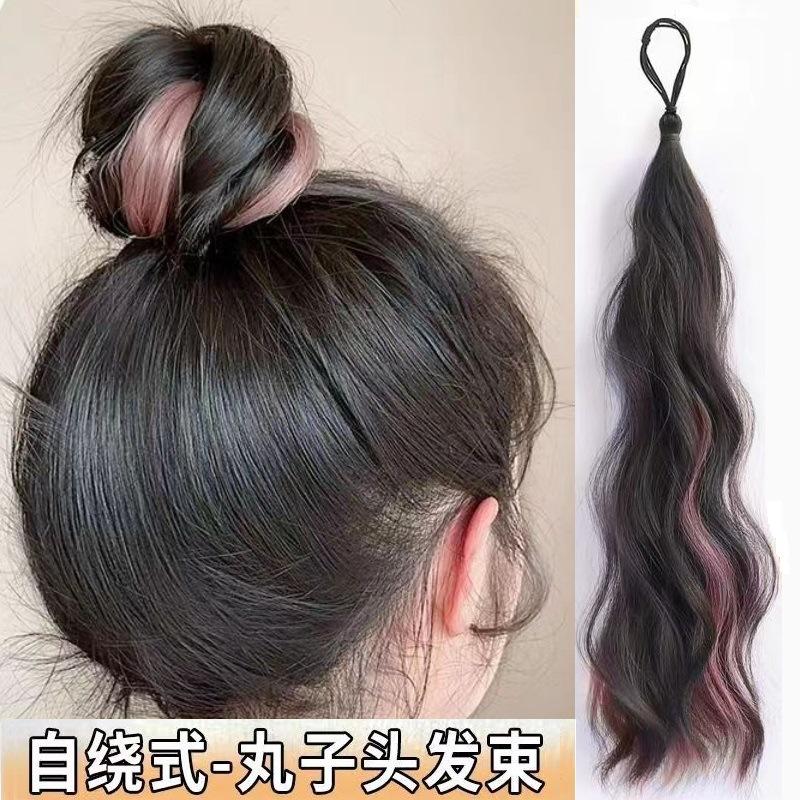 self-winding hair band balls wig high-temperature fiber one-piece simulation from winding hair band chignon lazy updo gadget